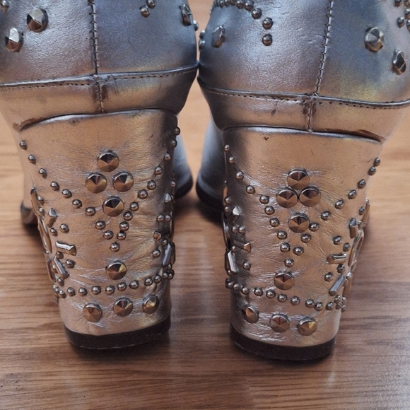 Fantasy Collection Vintage Silver Studded Boots 8.5 EUC - Picture 6 of 12